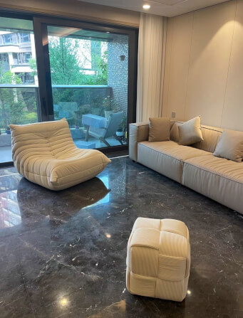 สตูลผ้าลูกฟูก MY DOLLS HOUSE COZY CUBE 38 ซม. สีขาว_5